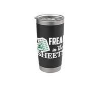 Feuille de calcul humoristique pour comptable Freak In The Excel Sheets Gobelet isotherme en acier inoxydable double paroi
