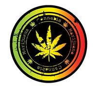 Feuille de cannabis Reggae Weed DJ Slipmat Platines en vinyle
