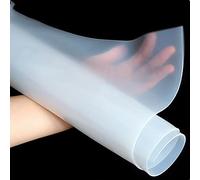 Feuille de caoutchouc de silicone 1 M x 1 M d'épaisseur 0,5-5 mm, plaque translucide transparente résistante aux hautes températures, plaque de gel de silice de qualité alimentaire(Thick2mm)