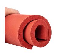 Feuille de caoutchouc mousse éponge de silicone thermique, texture, presse à température, rouge(200x200x8mm)