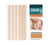 Feuille De Cicatrices - 4x15 Cm 10pcs | Bande Cicatricielle Auto-adhésive | Bandes Scar1 Pour Les Soins Et La Gestion De La Peau Avec Un Matériau Doux Et Respirant Offrant Une, Rédui