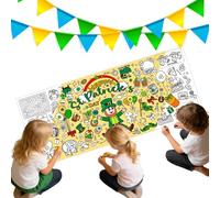 Feuille de coloriage géante - 76,2 x 182,9 cm, nappe de décoration géante imperméable, feuille de coloriage pour les vacances d'automne, les activités entre amis, en classe