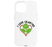 Feuille de coriandre à l'intérieur du cœur - I Love Cilantro Herb Lover Coque pour iPhone 15