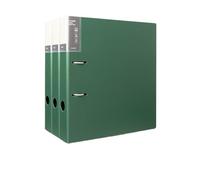 Feuille de données A4 perforée à 2 trous, dossier stockage d'archives détachable, extension fichiers 3 pièces(Green)