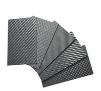 Feuille de Fiber de carbone sergé mat brillant 3K, panneau léger 75x125mm 0.5-3mm, 1 pièce(4.0mm plain glossy)