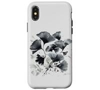 Feuille de gingko Ginkgo Tree Sumi-e Peinture d'art japonais Coque pour iPhone X/XS
