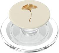 Feuille de Ginkgo dorée Aquarelle botanique Minimaliste Design PopSockets PopGrip pour MagSafe