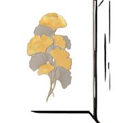 Feuille de ginkgo en métal Décoration murale, art du fer fait main, léger et moderne, 55 cm x 110 cm