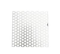 Feuille de grille à trous en acier inoxydable, épaisseur 1mm, robuste et long lasting, maiIIe de grille à trous carrés oblongs 1 pièce(3x150x150mm)