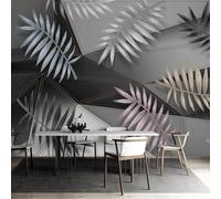 Feuille De Jardinage Géométrique Stéréoscopique Créatif Papier Peint 3d Moderne Soie Texturée Haut De Gamme IdéAl Pour Le Salon Et La Chambre à Coucher-400cm×280cm