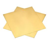 Feuille de laiton massif H62 de 0.5mm d'épaisseur, plaque en laiton for sculpture, estampage, bricolage, artisanat, modèles de bijoux, 2 pièces(2pcs 200 * 300mm)