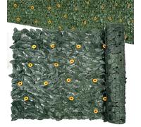 Feuille de laurier artificielle - Clôture murale de lierre artificiel | Clôture d'intimité en feuilles, écran de balcon, toile de fond décorative en fausse rouille et respirante | Verdure