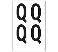 Feuille de lettre Q 108 mm Hauteur du personnage 300 x 200 mm Vinyle autocollant