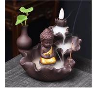 Feuille de Lotus Tathagata Bouddha Backflow Brûleur D'encens Décoration Bois De Santal Zen Backflow Brûleur D'encens