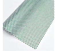 Feuille de maille de strass avec perles rondes de 3 mm autocollantes et cristal pour scrapbooking, loisirs créatifs et décoration murale - 24 x 40 cm