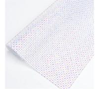 Feuille de maille de strass avec perles rondes de 3 mm autocollantes et cristal pour scrapbooking, loisirs créatifs et décoration murale - 24 x 40 cm
