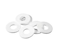 Feuille de membrane en polytétrafluoroéthylène, 5 pièces rondelle plate polytétrafluoroplastique blanc PTFE joint d'étanchéité joint d'espacement joint O-type PTFE épaisseur 1,25 1,5 2 mm(31x25x1.5mm)