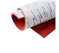 Feuille de mousse de caoutchouc de silicone autocollante, tapis éponge souple rouge, résistant aux hautes températures, tampon d'étanchéité épais de 1 à 5 mm(150x150x5mm)