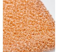 Feuille de mousse de cuivre poreuse for batteries, dissipateurs thermiques et filtration - Tailles de pores et porosité personnalisables(100x100x5mm/10PPI)
