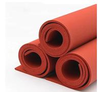 Feuille de Mousse de Silicone Rouge Résistante à Haute Température - Tapis Souple pour Lamination/Pressage, 1/2/3/5/8/10/20mm Épaisseur, 100x100-500x500mm - 1pc(250x250x10mm)