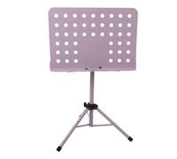 Feuille De Musique Stand Portable Réglable Hauteur Professionnel Pliant Musique Livre Stand pour Guitare Violon Orchestre Musiciens ABS Métal Matériel (Violet)