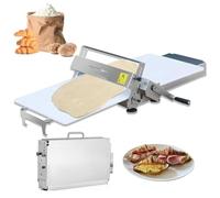 Feuille de pâte commerciale, feuille de pâtes manuelle, machine à rouler la pâte en acier inoxydable, plastifieuse de pâte pliable, pour la cuisson de croissants, la pâtisserie, les pâtes