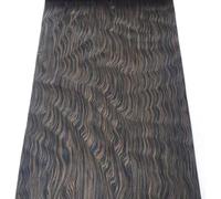Feuille de placage en ébène ondulée de 0,3 mm d'épaisseur, 2,5 x 0,53 m - Idéal pour la décoration d'intérieur, mur, porte d'armoire, meubles, haut-parleurs et décoration d'intérieur de voiture