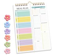 Feuille De Plan De Régime Hebdomadaire Détachable Faite à La Main, Carnet De Planification De Repas Hebdomadaire, Planificateur De Repas Et Liste De Courses Avec Aimants Puissants(A)