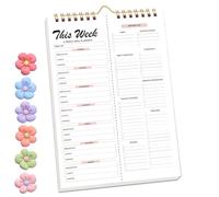 Feuille De Plan De Régime Hebdomadaire Détachable Faite à La Main, Carnet De Planification De Repas Hebdomadaire, Planificateur De Repas Et Liste De Courses Avec Aimants Puissants(B)