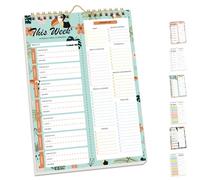 Feuille de planification alimentaire hebdomadaire détachable reliée à la main Shrewdful, 52 feuilles de liste de courses détachables Double Helix, cahier de planification hebdomadaire des repas (#3)