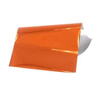 Feuille de plastification transfert holographique papier d'aluminium d'estampage à chaud d'or clair for la carte Noël d'artisanat d'art(Orange 50pcs)