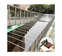 Feuille de plastique polycarbonate transparent pour pergola et serre - Imperméable et facile à couper/plier - Taille personnalisable (l 0,6 x L 20 m/W1) - Housse d'auvent durable