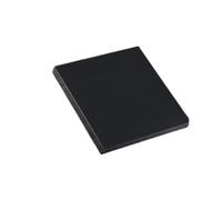 Feuille de plastique polyoxyméthylène mince, rigide, rectangulaire, blanc/noir, en acétal POM, 1 pièce(Black,25x500x500mm)