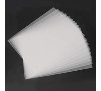 Feuille de Plastique Rétractable, 10 Pièces, Matériau de Fabrication Durable pour Bricolage, Fabrication de Porte-clés, Feuilles Thermorétractables Transparentes (0,3mm translucide-grossier