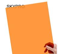Feuille de plexiglas acrylique transparent fluorescent orange de 0,3 cm d'épaisseur, taille 30,5 x 20,3 cm, plexiglas en plastique pour travaux manuels et plus encore