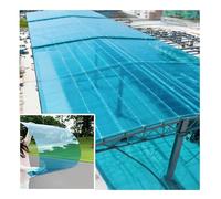 Feuille de polycarbonate bleu 1 mm, panneaux de serre, plaque de toiture de remplacement à monter soi-même, panneau anti-UV et anti-pluie, découpe facile(0.60m x 15.0m(1.97ft x 49.2ft))