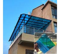Feuille de polycarbonate transparente de 1,6 mm d'épaisseur pour extérieur, facile à couper, 1,22 m x 6 m, idéale pour les serres de jardin et les applications de terrasse