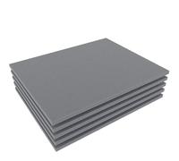 Feuille de polyéthylène expansé de 5 mm d'épaisseur Isolant pour rembourrage mousse expansée pour protection emballage modélisme (30 x 20 cm (5 pièces), gris anthracite)
