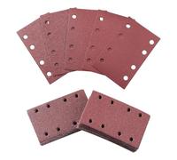 Feuille de ponçage rectangulaire, coussinet de ponçage, papier de verre de ponceuse orbitale, 120 morceaux, ensemble de ponds complet, support de crochet et boucle, idéal pour le bois, cloison sèche,