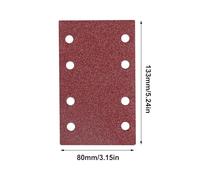Feuille De Ponçage Rectangulaire, Coussinets De Ponceuse Orbitale, Papier De Verre D'extraction De Poussière, Pavés De Ponceau Orbital Complet De 120 Pièces, Remplacement Et Compatibilité Faciles, 8x1