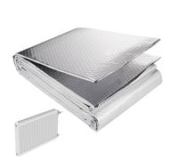 Feuille de réflecteur de chaleur | Taille de 16 pieds x 24 pouces | Matériau isolant d'économie d'énergie, couche d'aluminium à double face, solution de barrière thermique pour fenêtre, camp