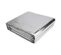 Feuille de réflecteur pour radiateur - 5 m x 60 cm - Feuille d'isolation thermique double face en aluminium pour chauffage domestique - Rouleau de barrière d'économie d'énergie (avec autocollants)