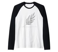 Feuille de Saule Ligne Art Amoureux Nature Manche Raglan