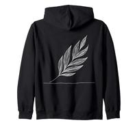 Feuille de Saule Ligne Art Amoureux Nature Sweat à Capuche