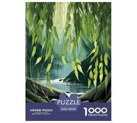 Feuille de Saule Puzzle 1000 Pièces Adultes intéressant Personnel Puzzles 1000 Pièce Peinture Art Décor À La Maison 70x50cm/1000pcs