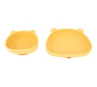 Feuille de Silicone pour bébé, Plaque à Ventouse 3 Pièces Danger pour les Tout-petits (Bol Assiette Silicone Fourchette Cuillère)