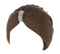 Feuille De Soie Emballage Ethnique bohème strass cheveux couverture Wrap Turban chapeaux Turban casquette pour femmes Cancer tête chapeau casquette Bleu Enfant (B, One Size)