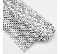 Feuille de strass autocollante 24 x 40 cm avec verre carré en maille de cristal, rouleau autocollant pour robes, sacs et vêtements