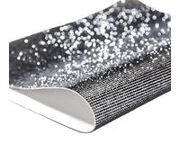 Feuille de strass autocollante pour loisirs créatifs, pierres de cristal pour voiture, ongles, téléphone, décoration à faire soi-même (noir, 24 x 40 cm, 1 pièce)