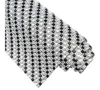 Feuille de strass carrée et ronde en verre auto-adhésif 24x40cm, garniture maille diamant cristal, accessoires meubles vêtements bricolage(Black clear,Self adhesive)